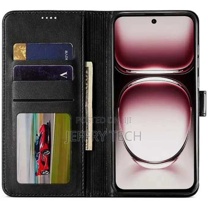 Cover RICHBOSS Magnetic Leather Flip for Infinix Hot 60i – Black - Pre