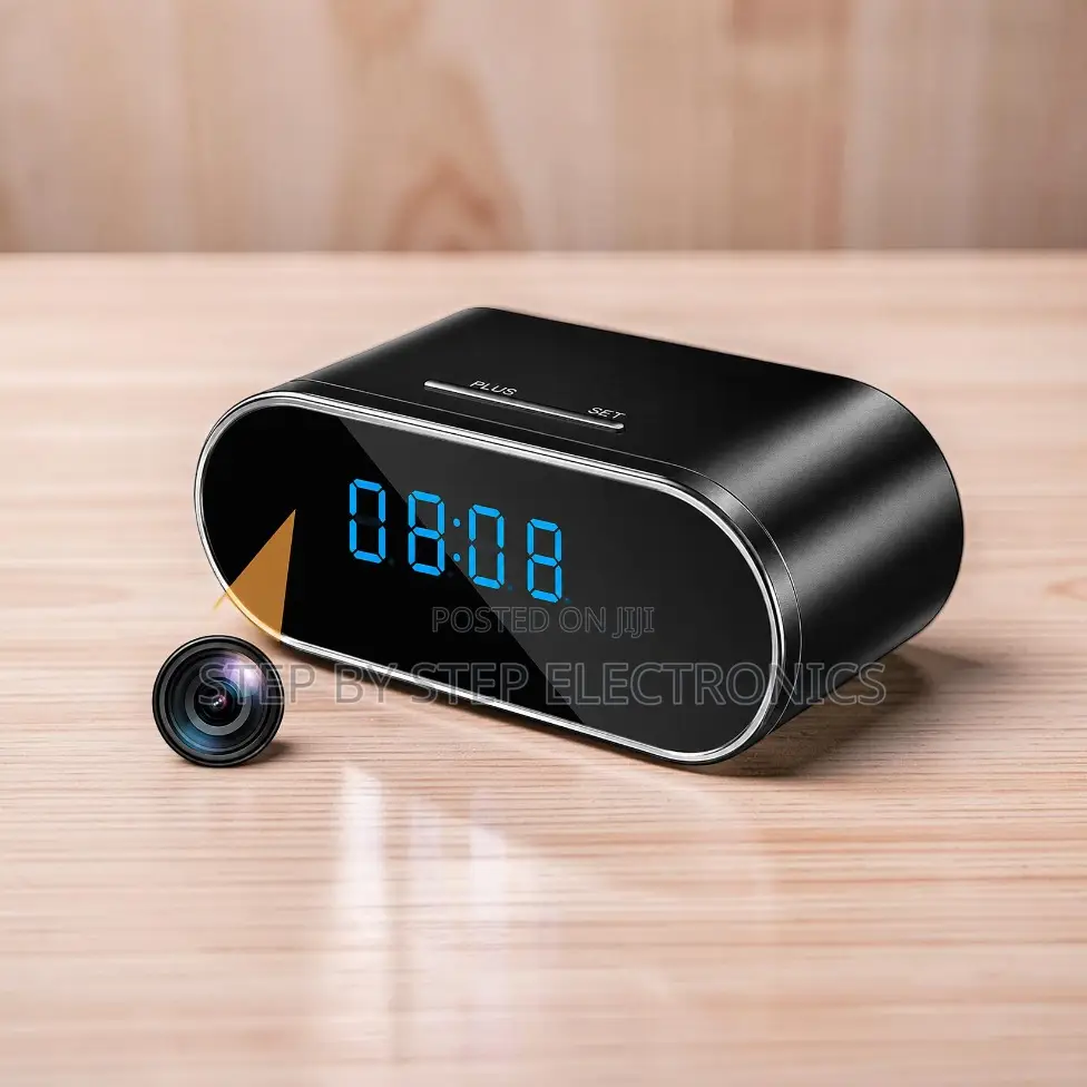 Indoor Video Recorder WiFi Alarm Table Clock Hidden Spy Camera