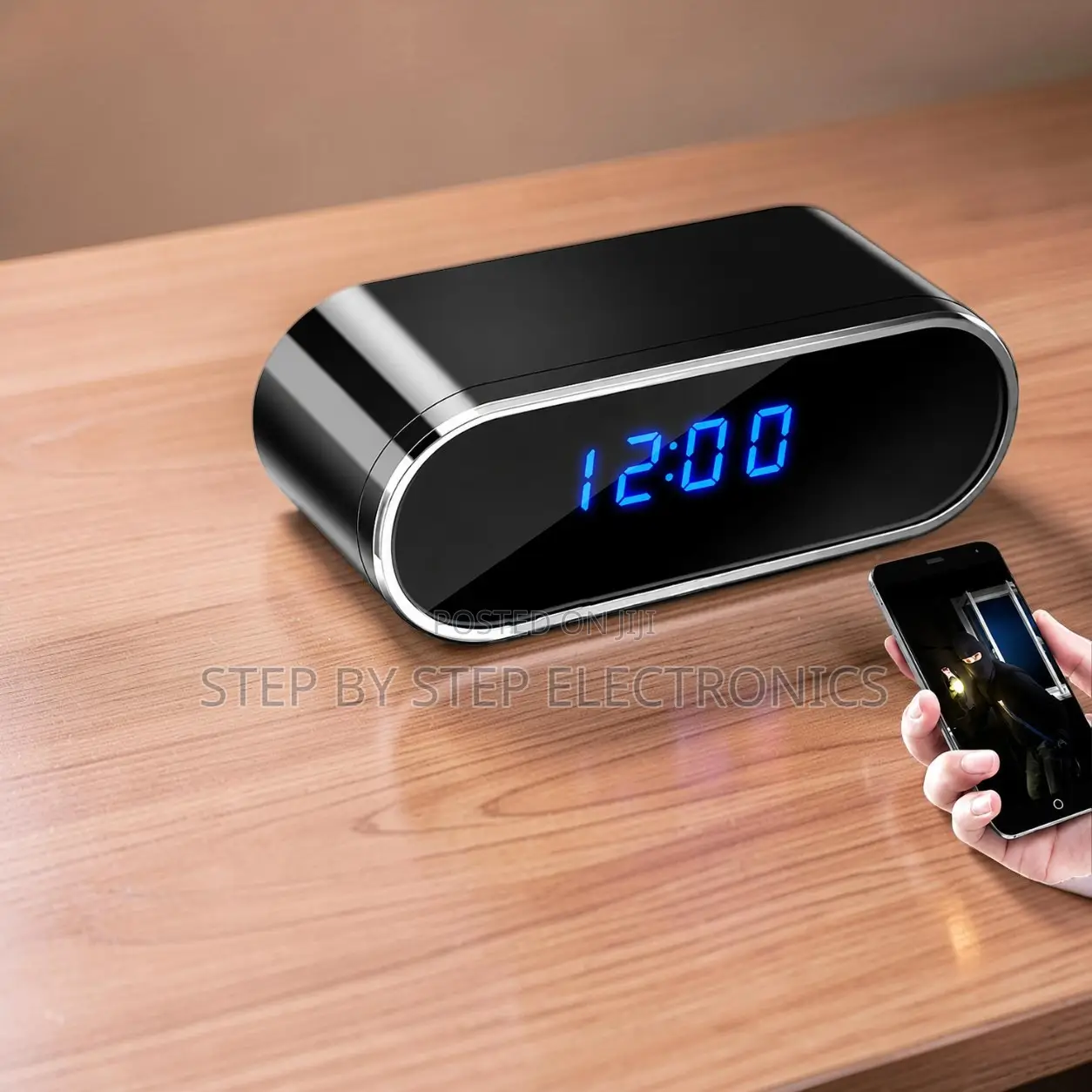 Smart Home Watcher WiFi Alarm Table Clock Hidden Spy Camera