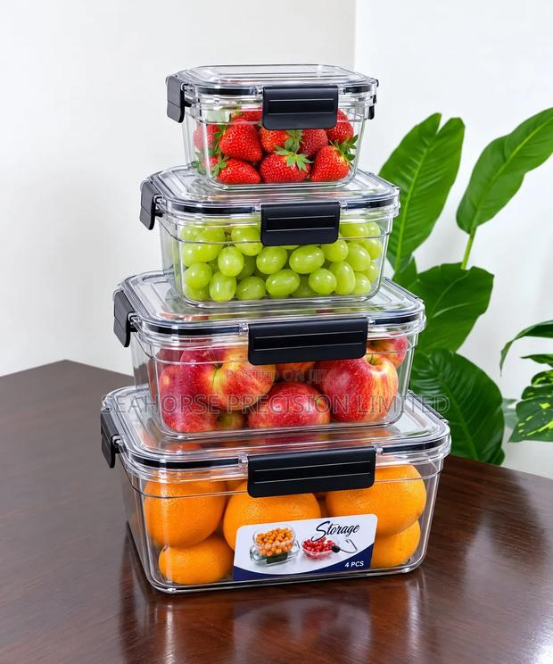🥝 4-Piece Airtight Food Storage Container Set