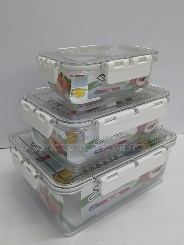 🥝 3-Piece Airtight Food Storage Container Set