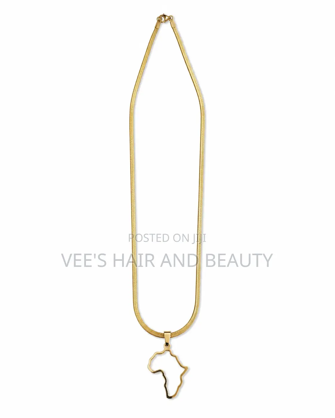 Gold Africa Pendant Necklace I Women's Jewelry