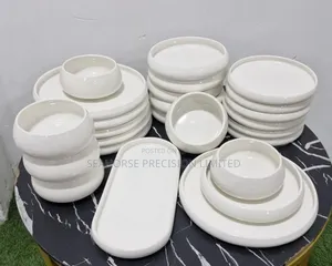 🍽 27-Piece Elegant White Ceramic Dinner Set