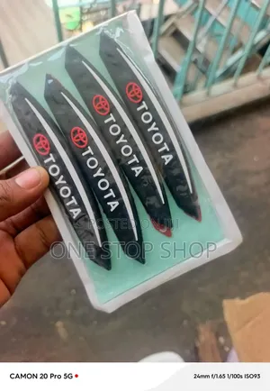 4pc Toyota Branded Rubber Car Door Guard Antiscratch Edge Protector