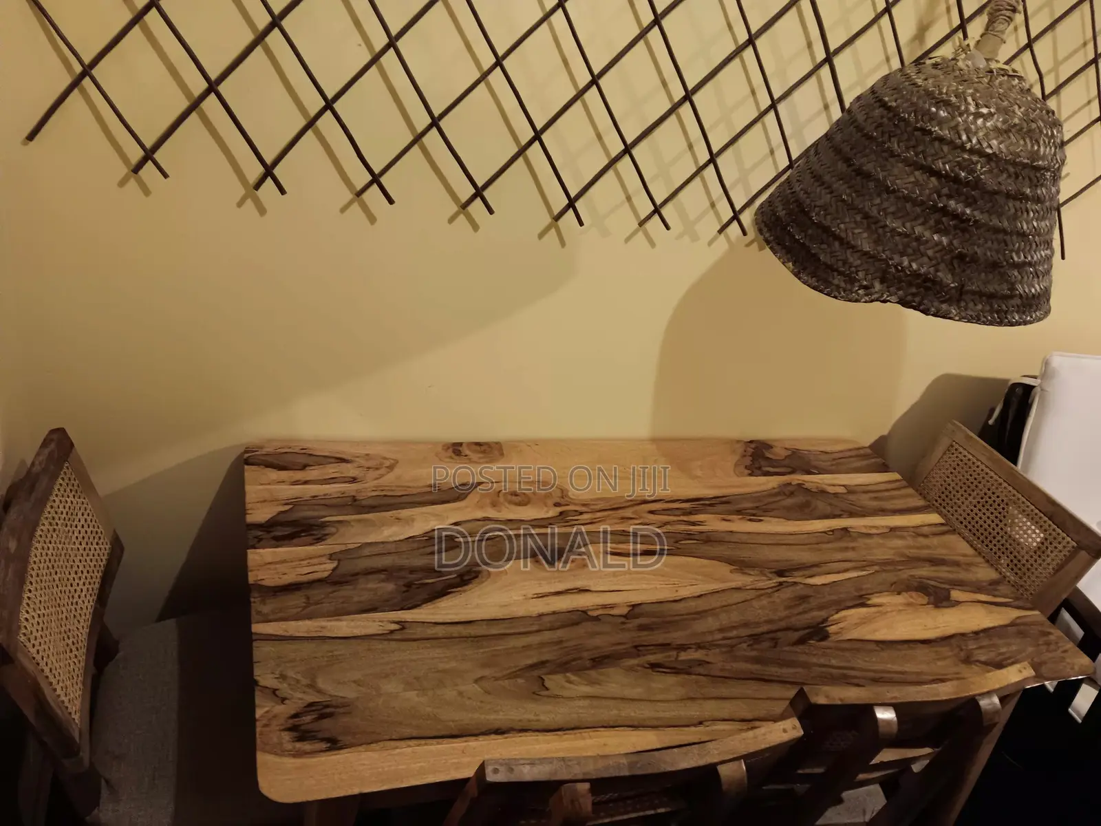Mango Wood 4‐Seater Dining Table + Chairs – Solid Hardwood
