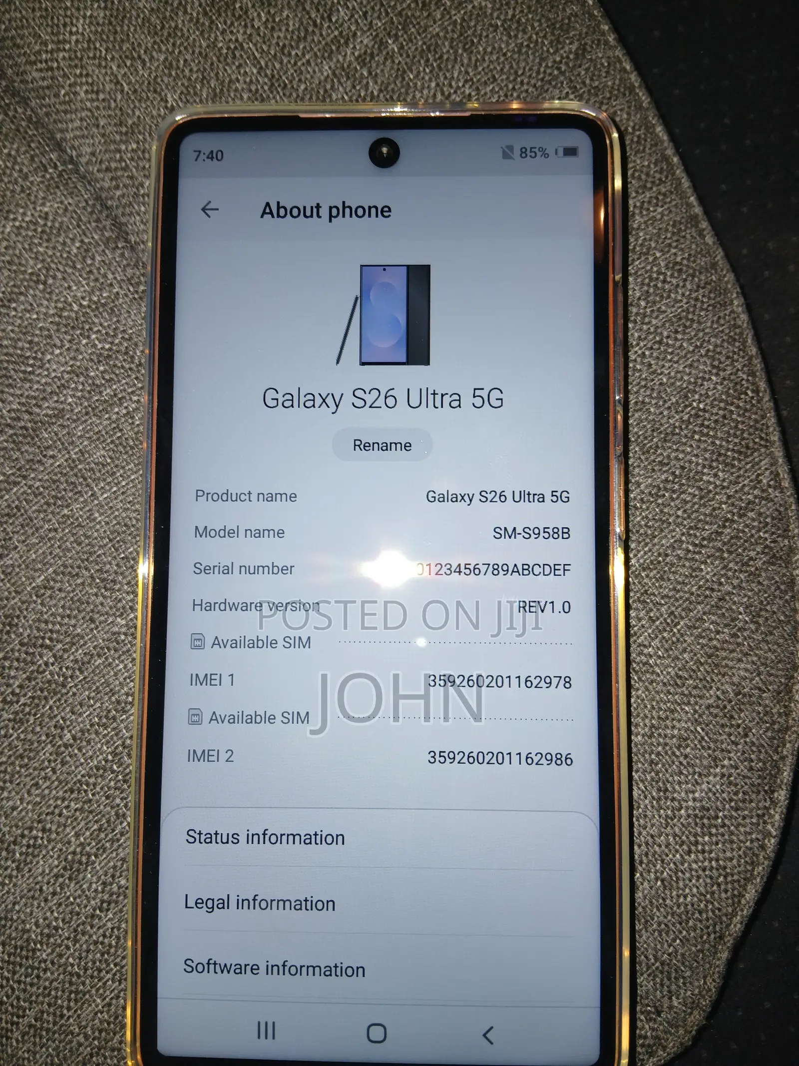 New Samsung Galaxy S26 Ultra 5G 512 GB Orange