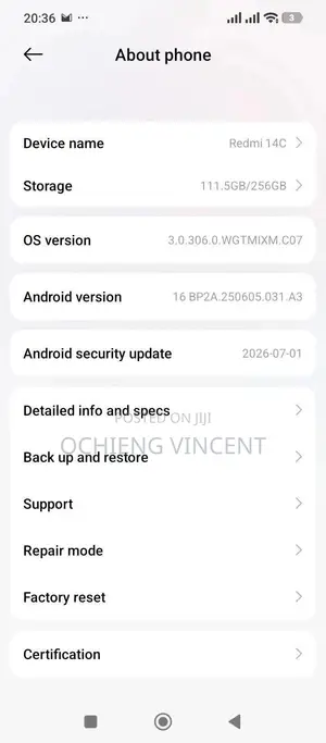 Xiaomi Redmi 14C 256 GB Black