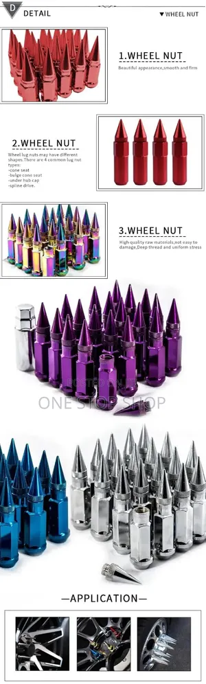 Aggressive Custom Look Different Car Models Bullets Wheel Nuts
