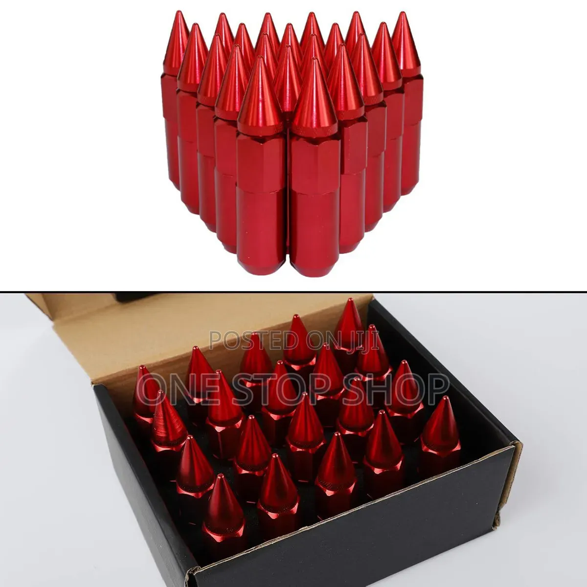 Bullet Shaped 20pc Racing Hub Spiked Bullets Wheel Lug Nuts