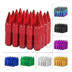 Bullet Shaped 20pc Racing Hub Spiked Bullets Wheel Lug Nuts