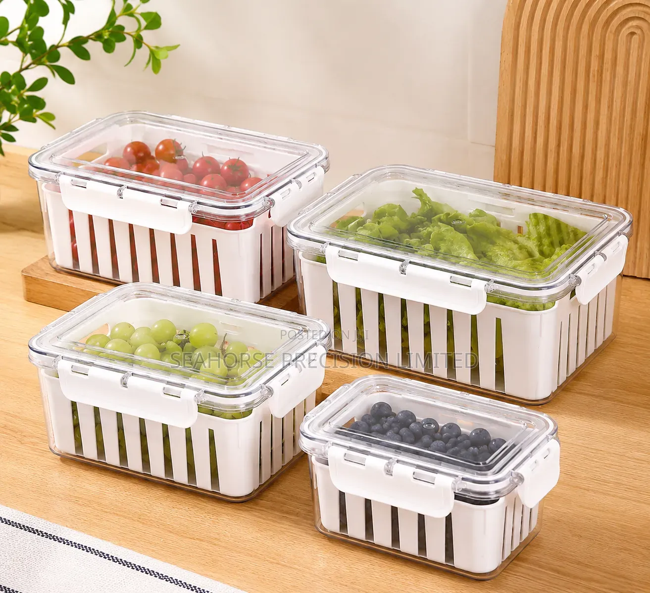 🥬 4-Piece Airtight Food Storage Container Sets