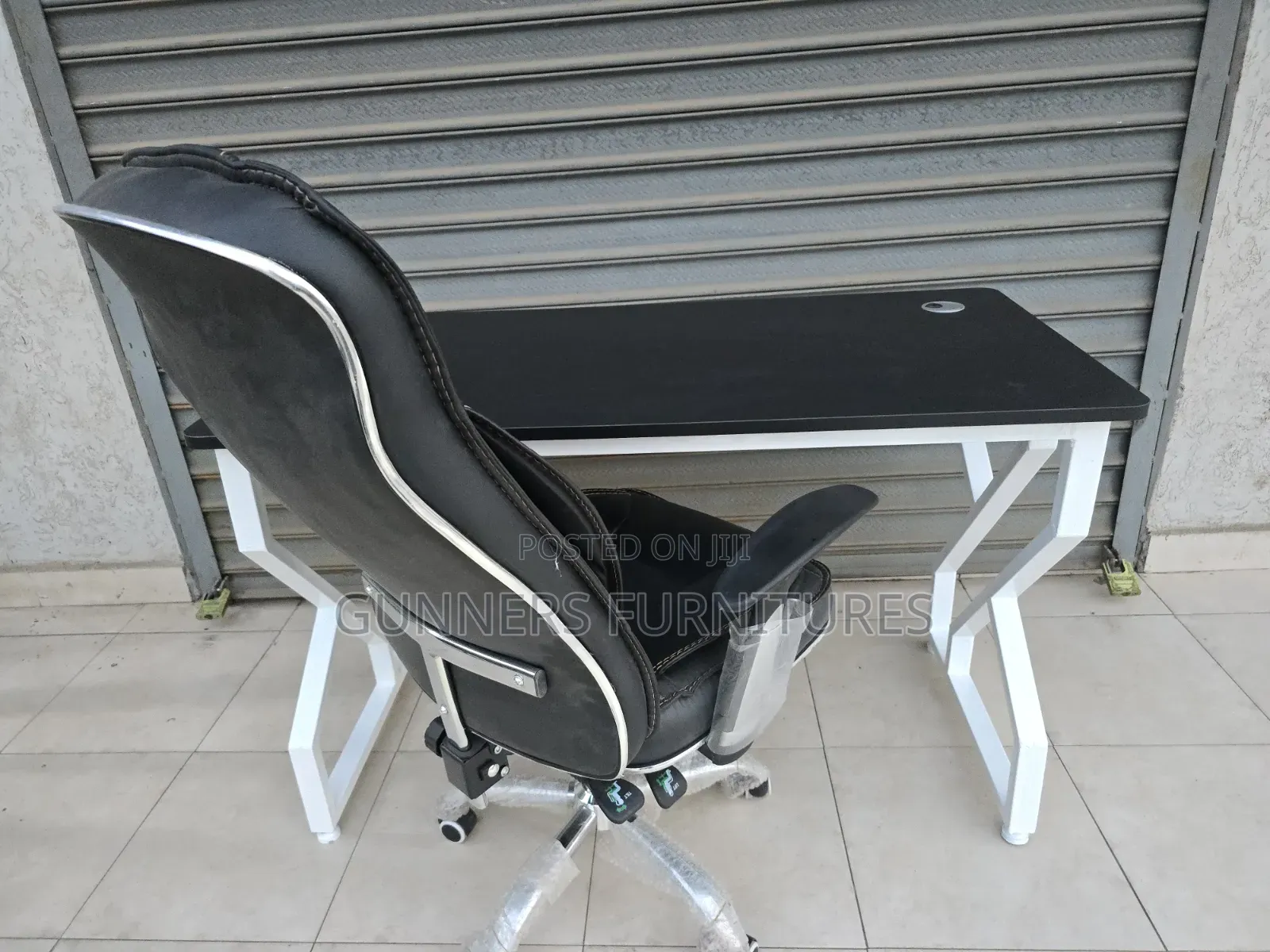 Combo Office Desk and Office Leather Chair