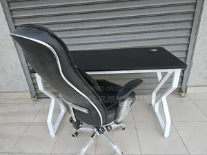 Combo Office Desk and Office Leather Chair
