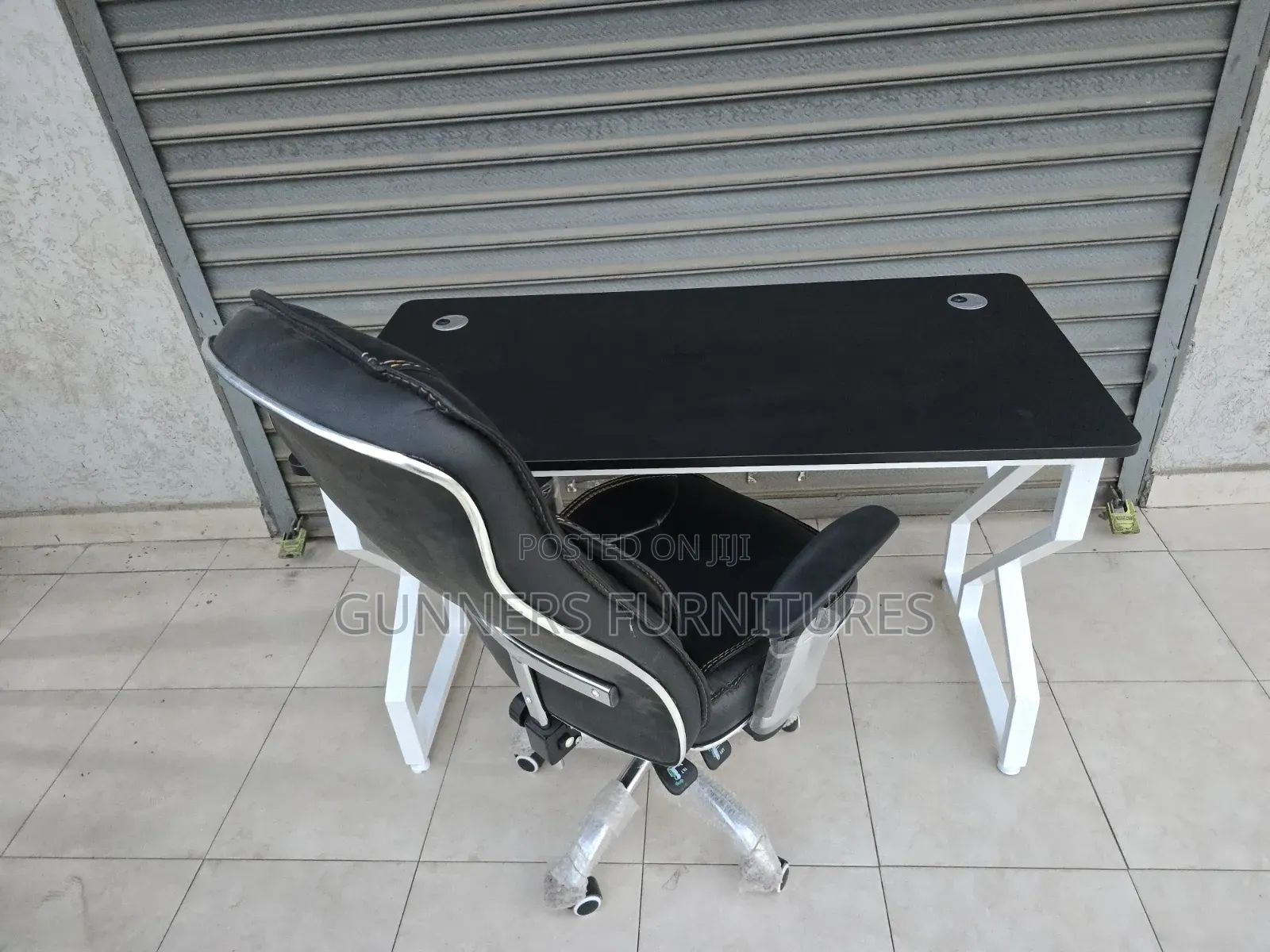 Combo Office Desk and Office Leather Chair