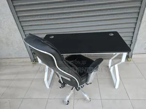 Combo Office Desk and Office Leather Chair