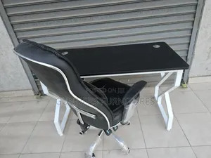 Combo Office Desk and Office Leather Chair