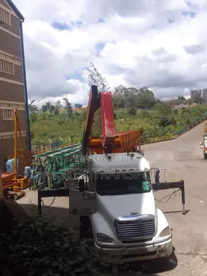 Trailer With Crane for Lifting and Transportation Available