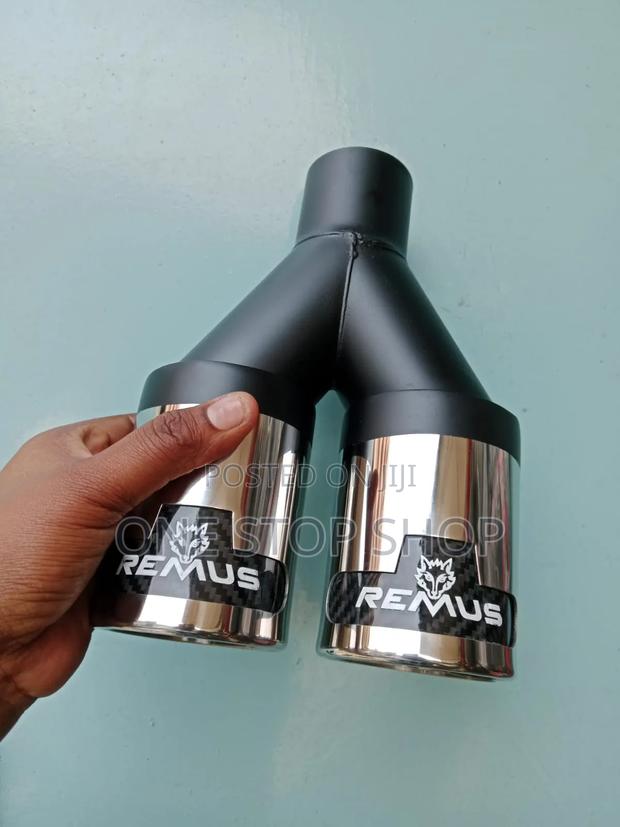 Remus Exhaust Tip Polished Outlets &Black Y_pipe Inlet