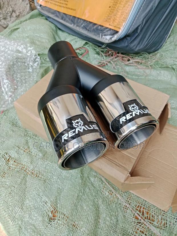 Universal Dual Tip Remus Design Exhaust Tip Extension - main view