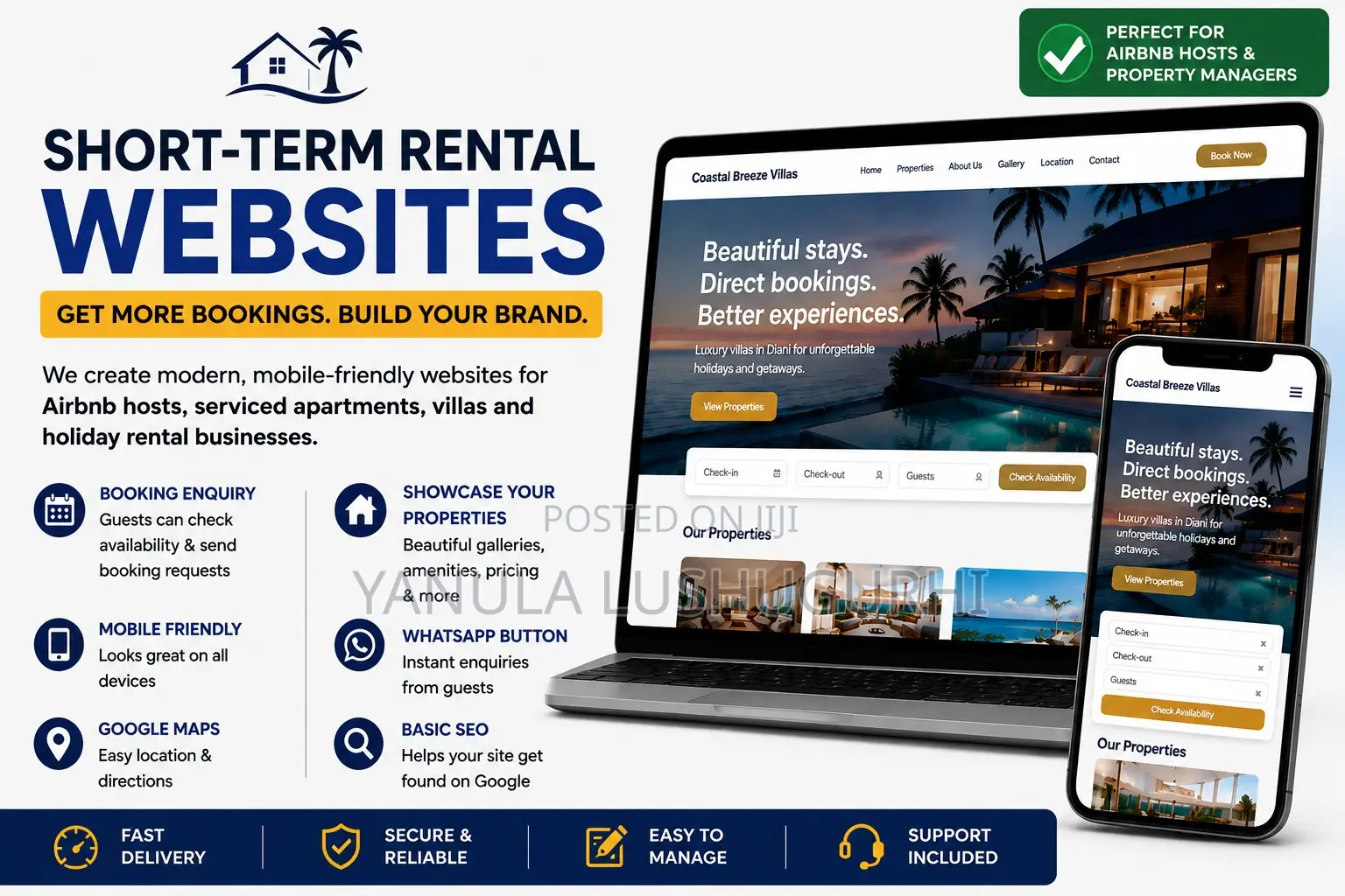 Professional Websites for Airbnb Hosts & Short-Term Rentals
