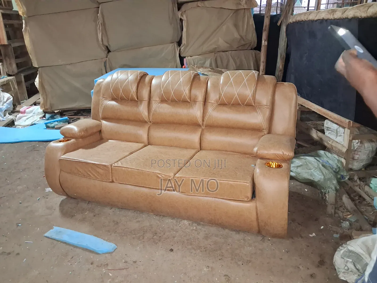 Semi Recliner 3 Seater Sofa (Removable Cushions)