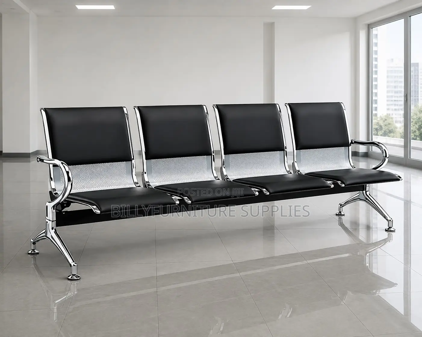 4-Seater Airport Waiting Bench