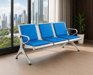 3-Seater Modern Waiting Bench With Cushioned Seats