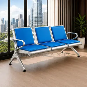 3-Seater Modern Waiting Bench With Cushioned Seats