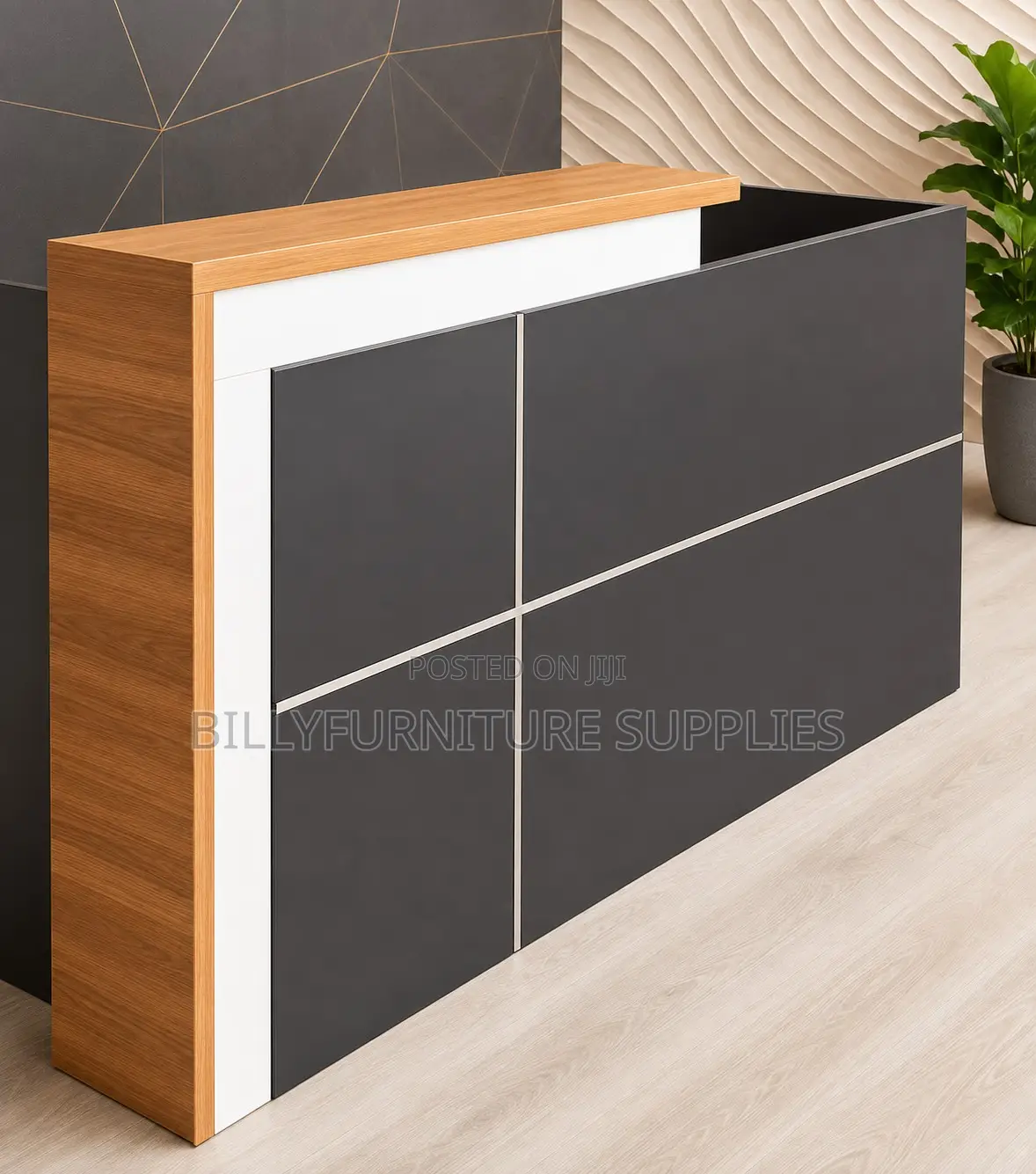 1.8m Modern Reception Desk With Privacy Panel