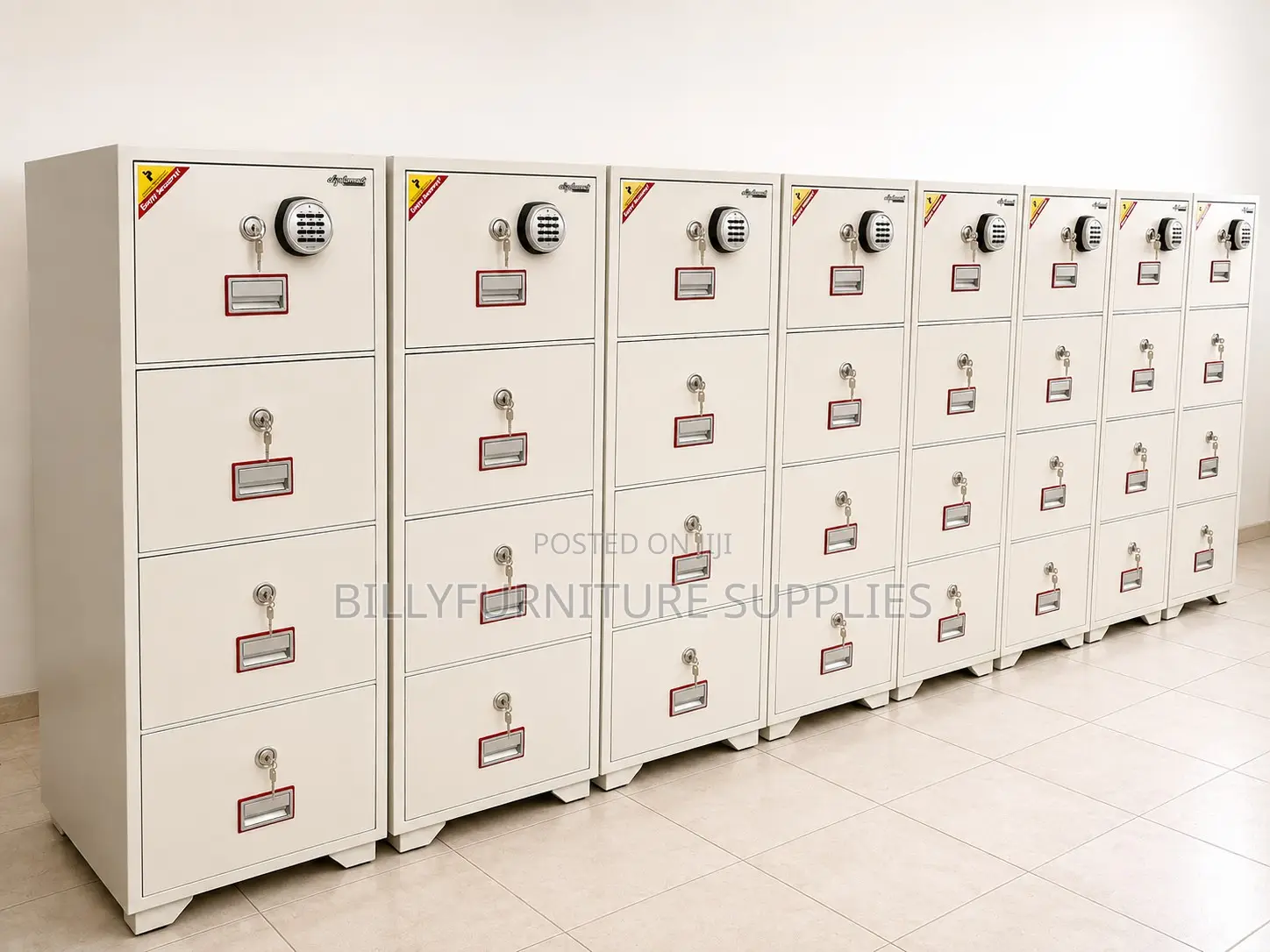 4-Drawer Fireproof Filing Cabinet With Digital Lock