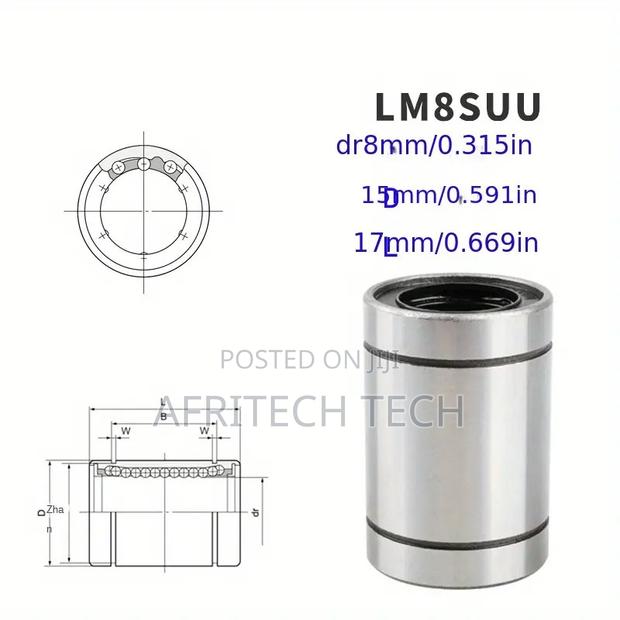 LM8UU Linear Bearings - thumbnail 3