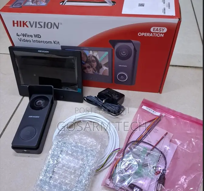 Hikvision 4-Wire Video Intercom Kit With 7-Inch LCD Display