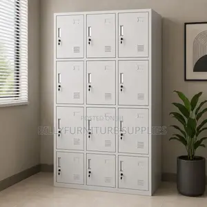 Industrial 12-Door Metal Locker Cabinet