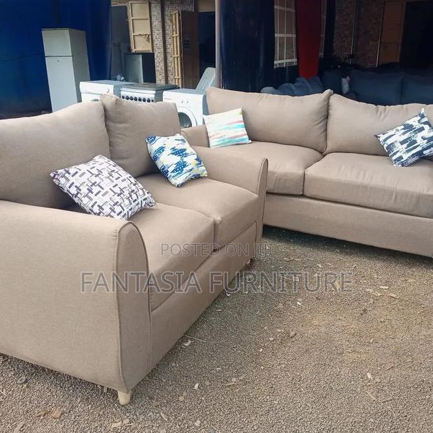 3 Seater and 2 Seater Soft Fabric Sofa Set