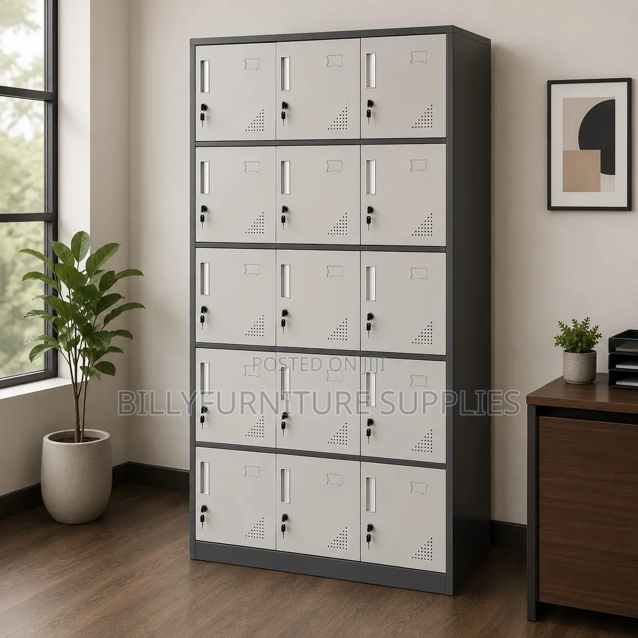Secure Metal Staff Storage Lockers With Individual Locks