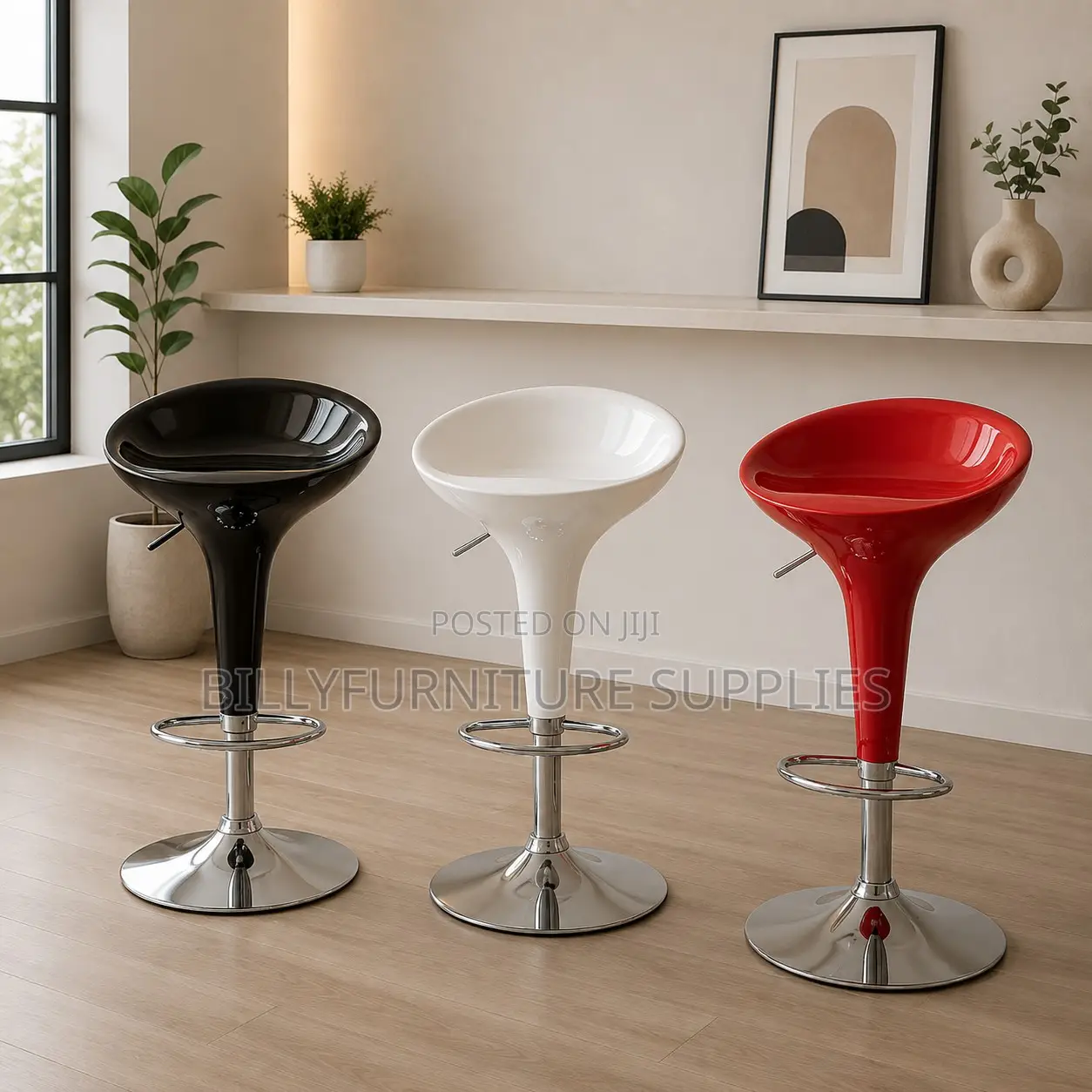 Swivel Kitchen & Counter Chairs With Chrome Base