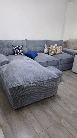 5 Seater Fabric L-Shaped Sectional Sofa