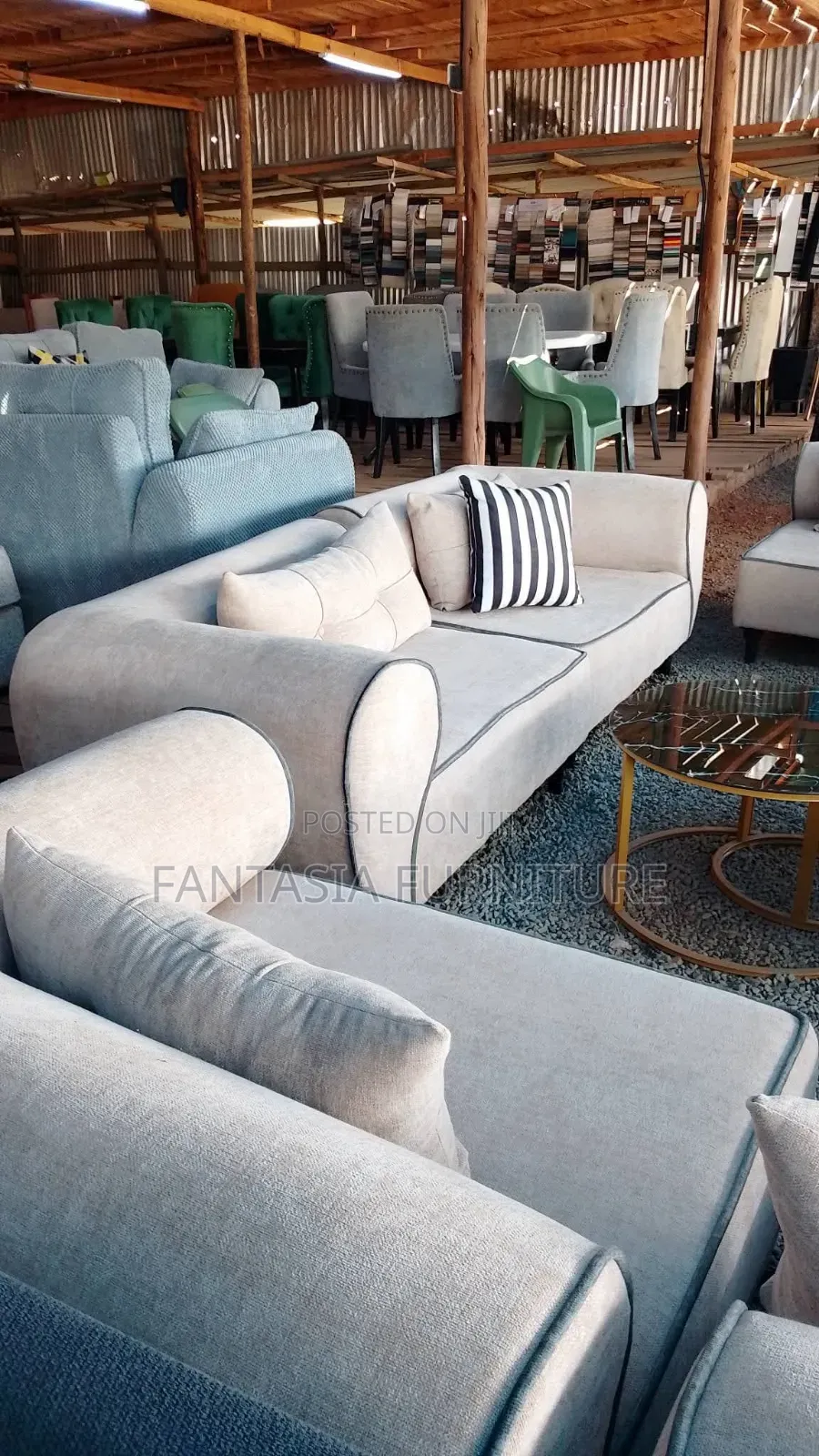 3 Seater Sofa Cream/White