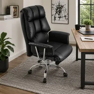 Reclining Backrest & Chrome Swivel Base – Premium Manager Seating