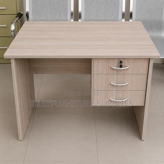 Spacious Office Desk With Lockable Storage