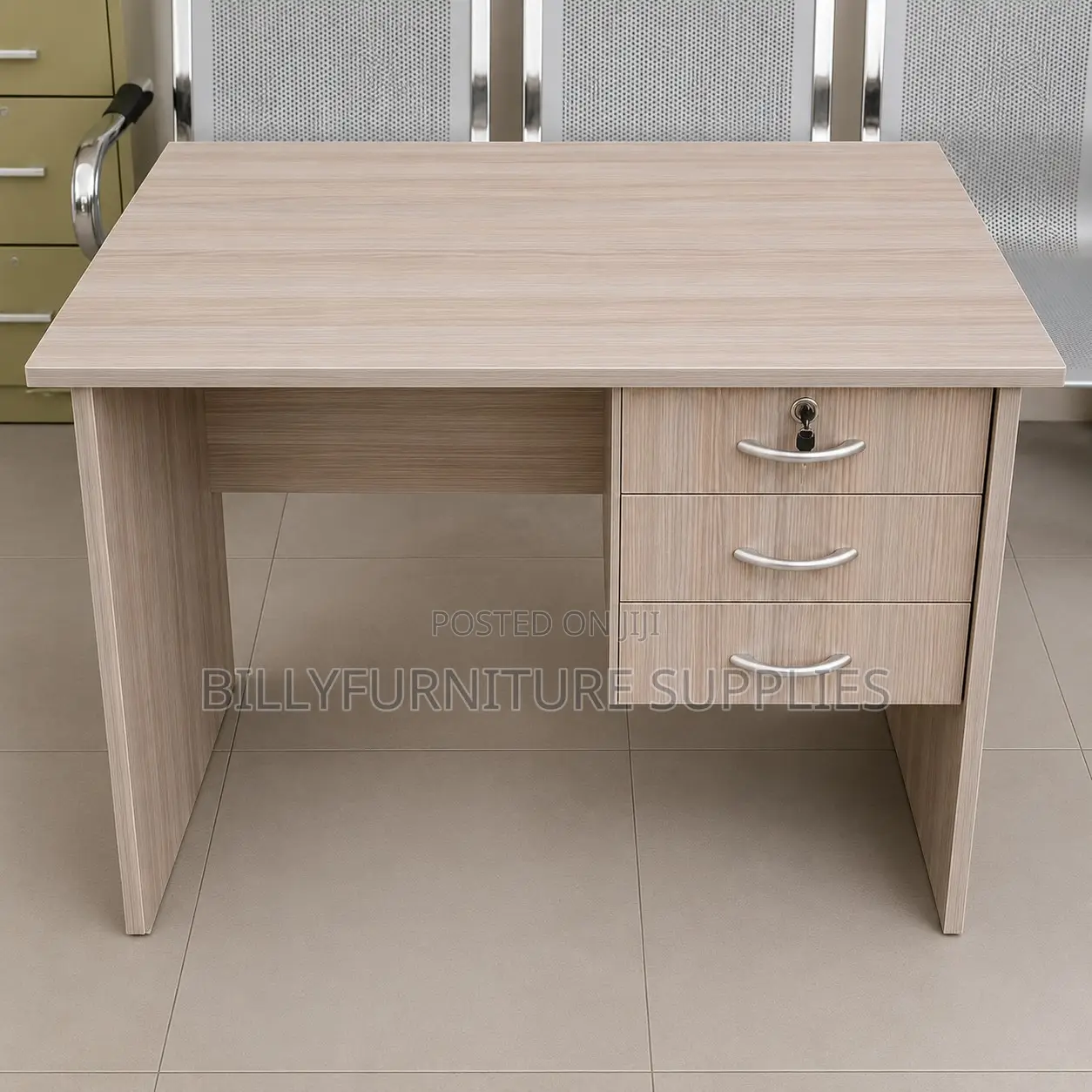 Spacious Office Desk With Lockable Storage