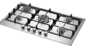 Hisense 86cm Built-in Gas Hob -Black Stainless Steel Panel