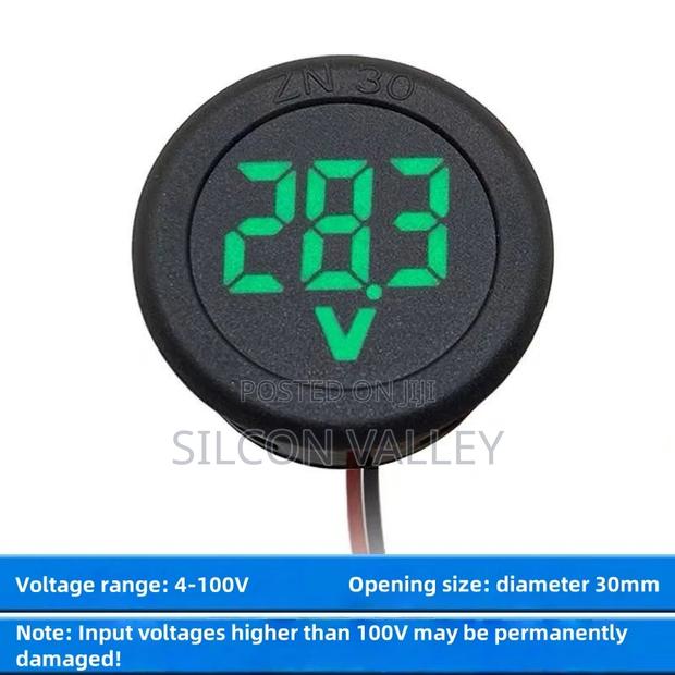 LED Display Circular Automotive Voltmeter - thumbnail 3