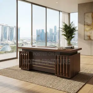 Office Desk; Office 1.4 Meters Executive Desk With Golden Top