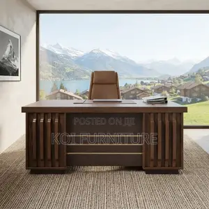 Office Desk; Office 1.4 Meters Executive Desk With Golden Top