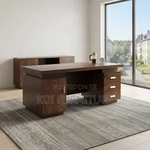 Office Desk; Office 1.4 Meters Executive Desk With Golden Top