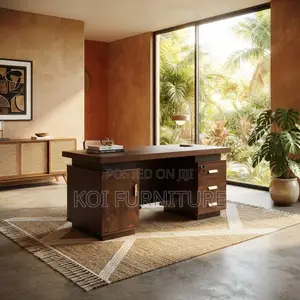 Office Desk; Office 1.4 Meters Executive Desk With Golden Top