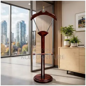 Dressers; Long Executive Office Side Corner Coat Hangers