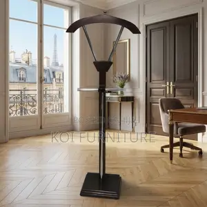 Dressers; Long Executive Office Side Corner Coat Hangers