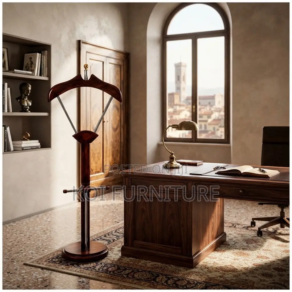 Dressers; Long Executive Office Side Corner Coat Hangers